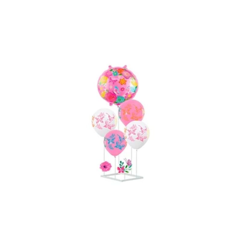 GENERICO - Set De Globos Mariposa Con Base 6pcs