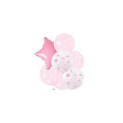 GENERICO - Set De Globos Con Estampado De Oso Rosa 7pcs