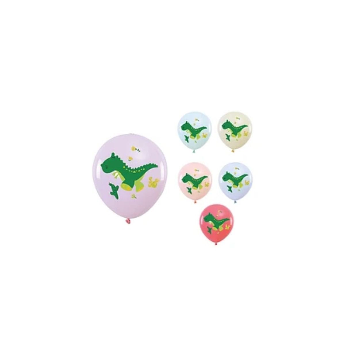 GENERICO - Globo De Látex De Dinosaurio 6pcs 30cm