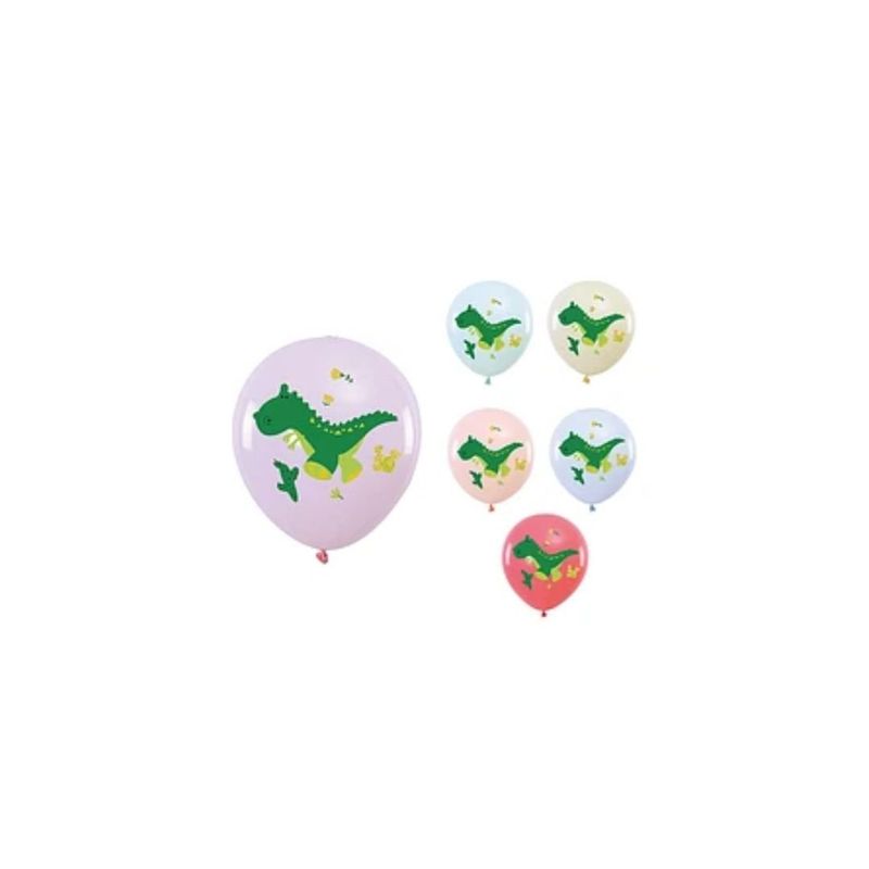 GENERICO - Globo De Látex De Dinosaurio 6pcs 30cm