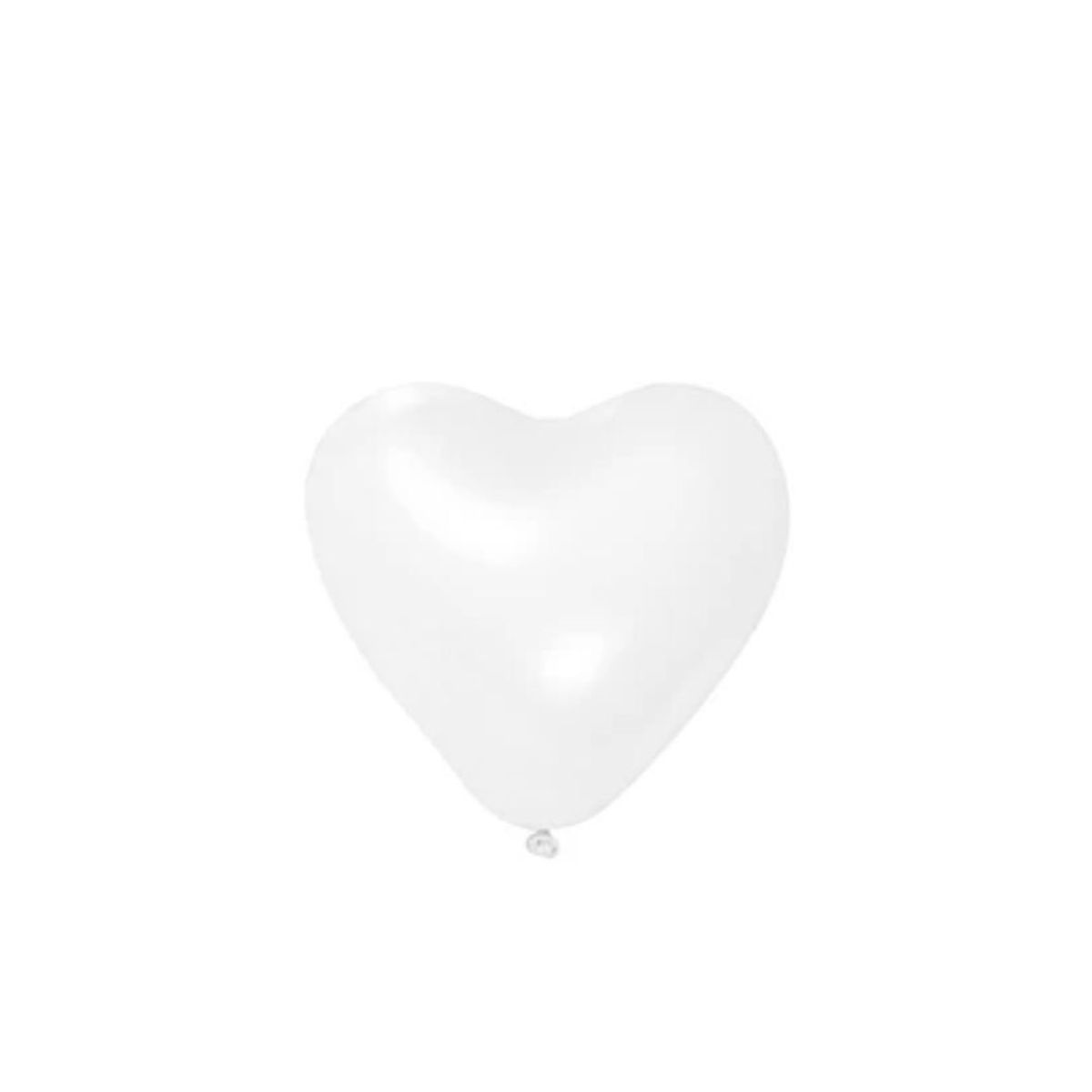GENERICO - Globo De Latex De Corazón Blanco 8pcs 23cm
