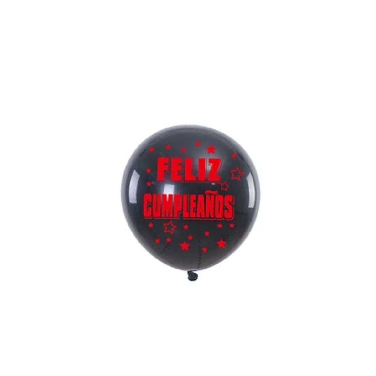 GENERICO - Globos De Látex Negro Estampado Feliz Cumpleaños 5pcs 30cm