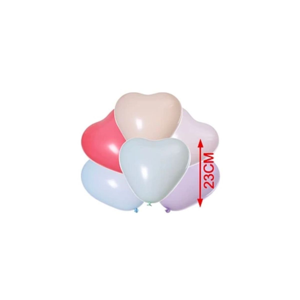 GENERICO - Globos De Látex Corazón 8pcs 23cm Colores Surtido