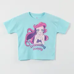 DISNEY - Polera Manga Corta Niña Ariel Princesas Verde