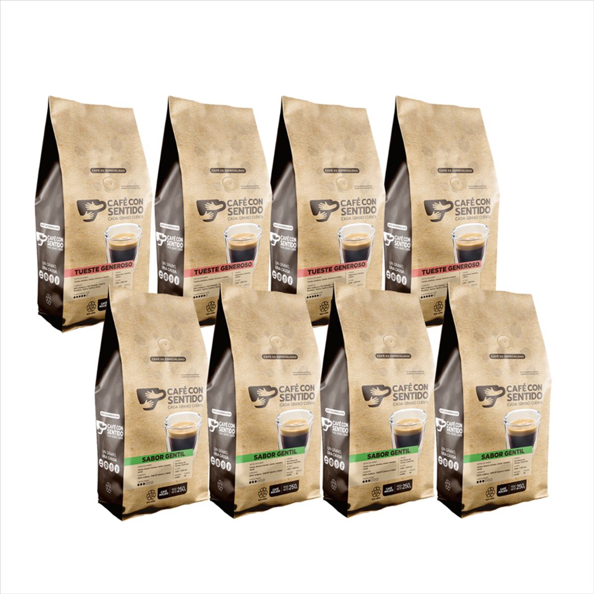 CAFE CON SENTIDO - X8 Café Con Sentido Mix Molido - 2 Kilos