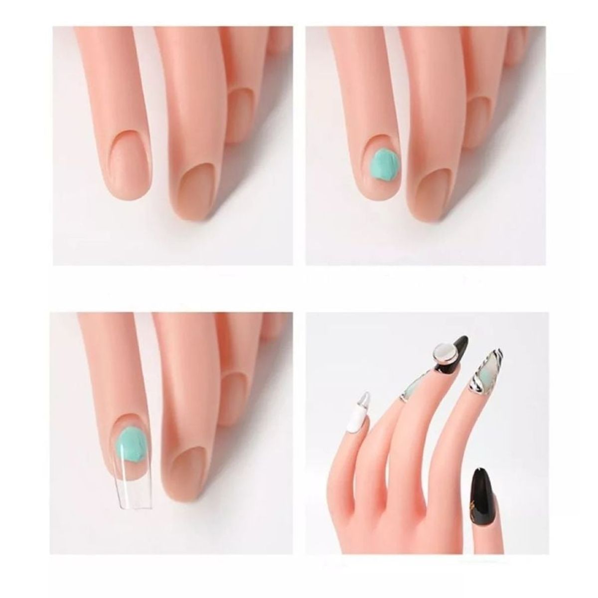 GENERICO - Mano De Practica Manicura Uñas Esculpidas Móvil