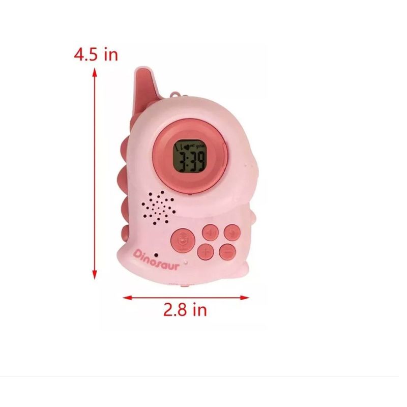 GENERICO - Walkie Talkie Niños Dinosaurio Kids Intercom Color Azul Y Rosado Par