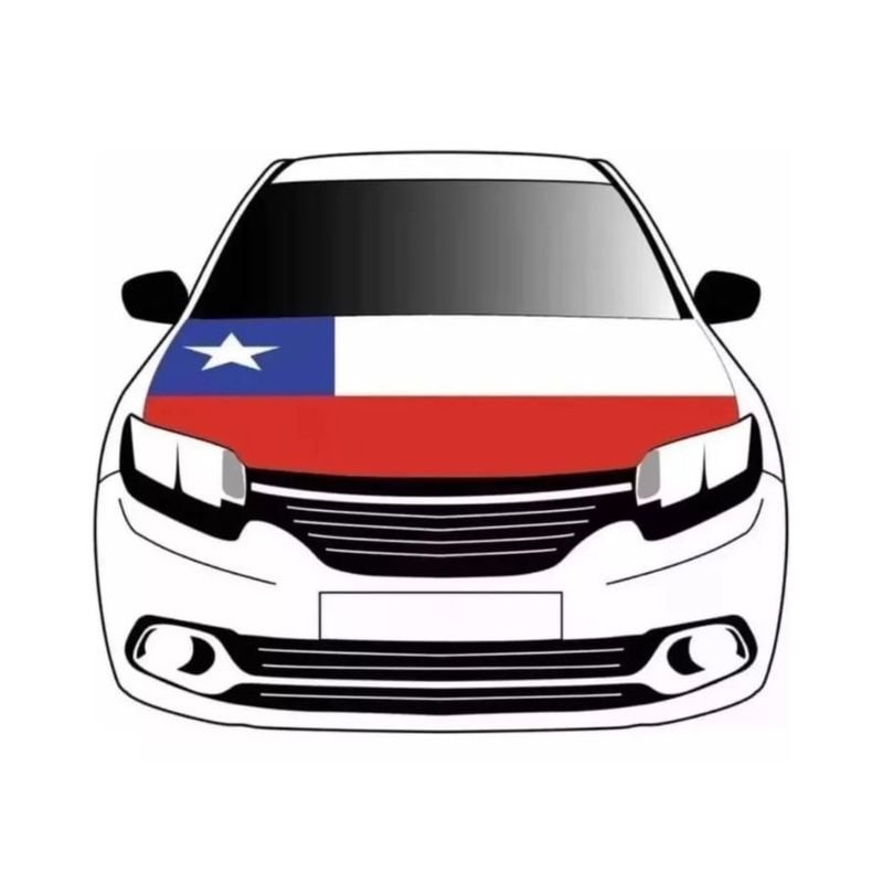 GENERICO - Bandera Cubre Capot Bandera Chile Para Autos Viva Chile