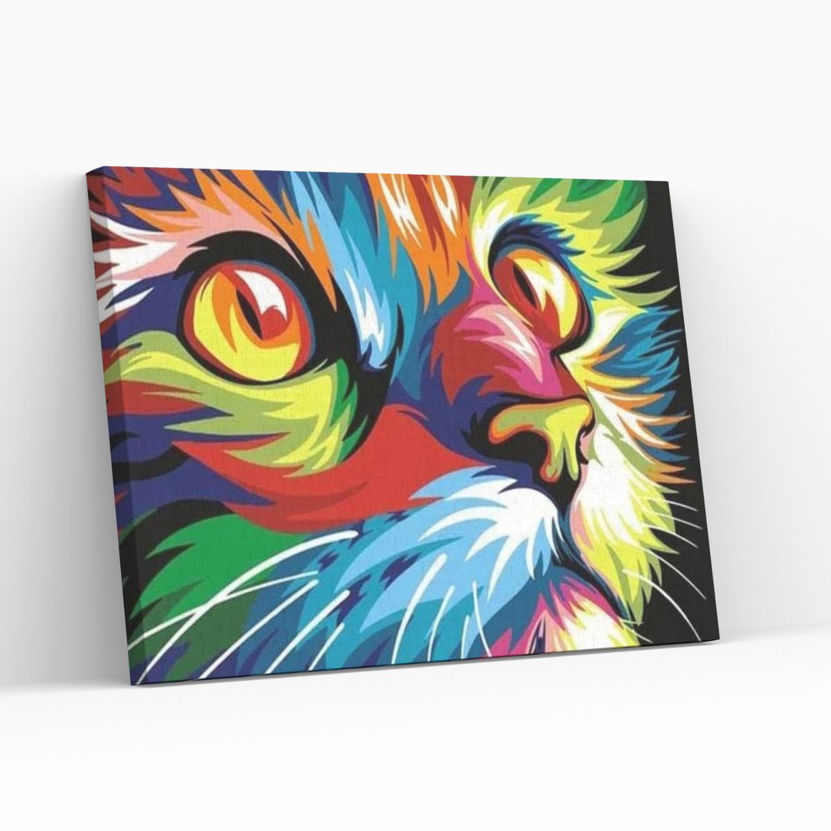 GENERICO - Pintura con números en bastidor 25x35 Gato Pop Art - Painting by numbers