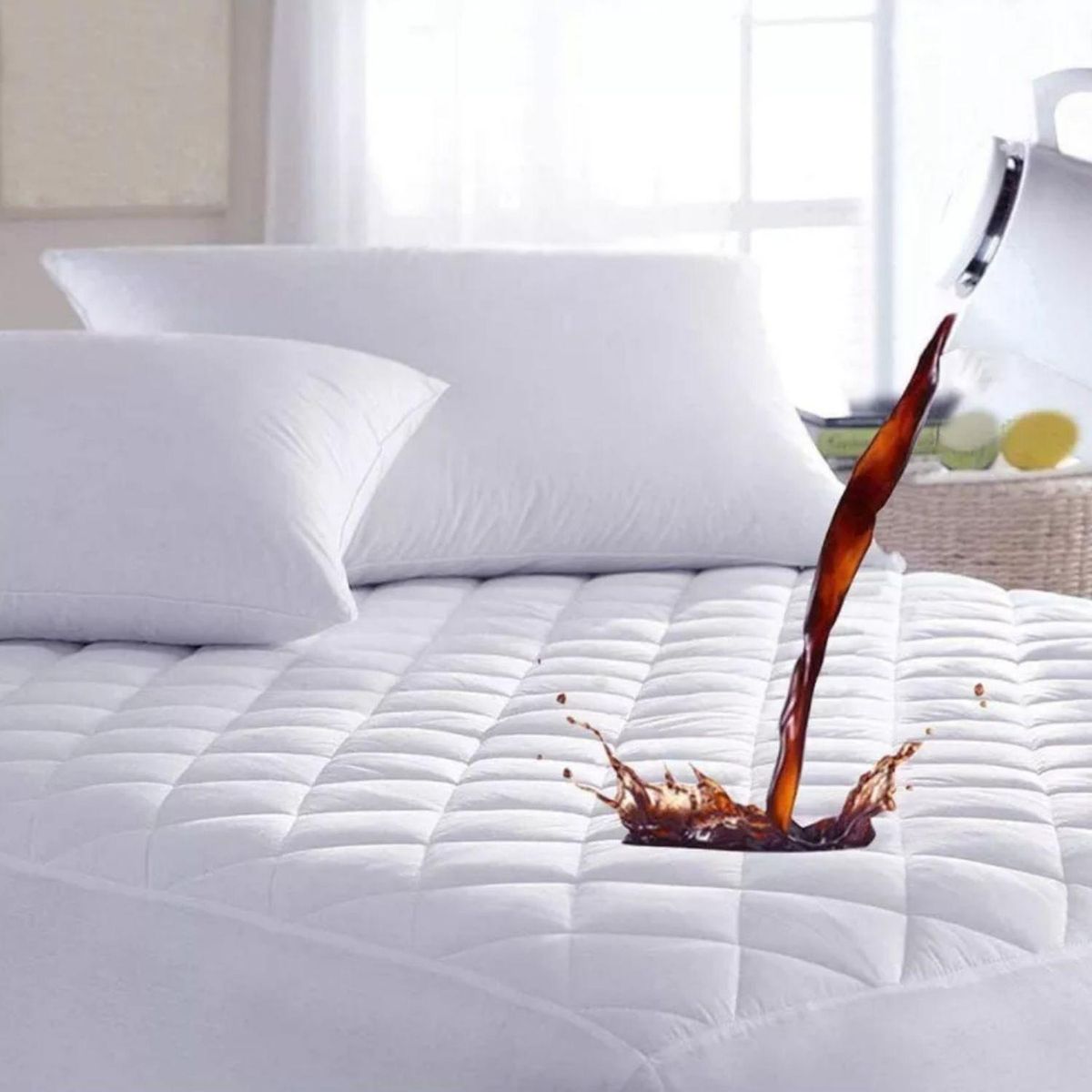 IMPORTCLICK - Cubre Colchón 2 Plazas Blanco 200x150x200 CM IMPORTCLICK