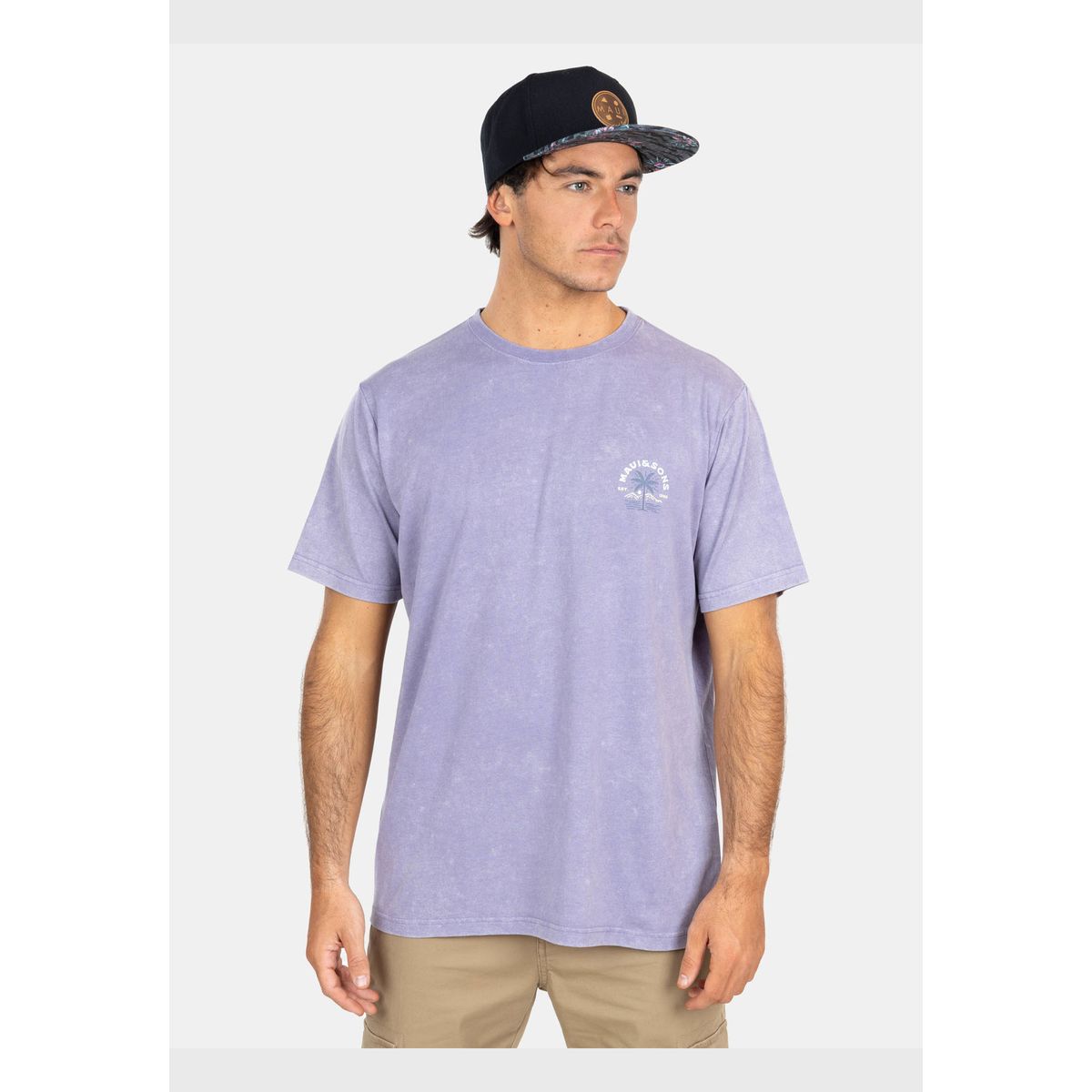 MAUI AND SONS - Polera MC Established Tees  Morado Hombre Maui And Sons