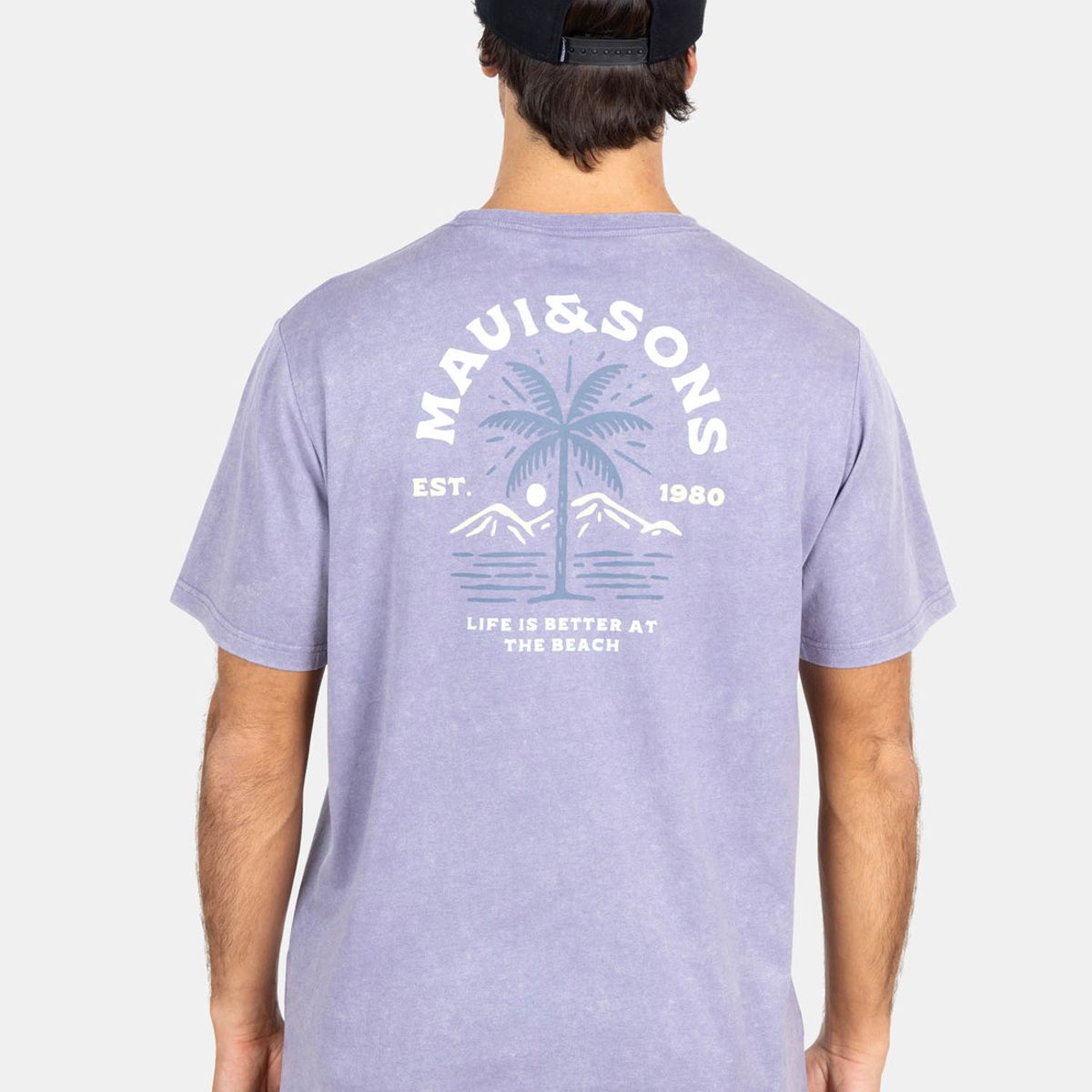 MAUI AND SONS - Polera MC Established Tees  Morado Hombre Maui And Sons