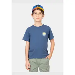 MAUI AND SONS - Polera MC Surf & Skate Tm Azul Niño