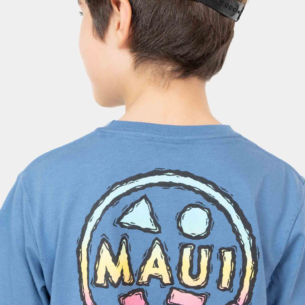 MAUI AND SONS - Polera MC Wafer Azul Niño Maui And Sons