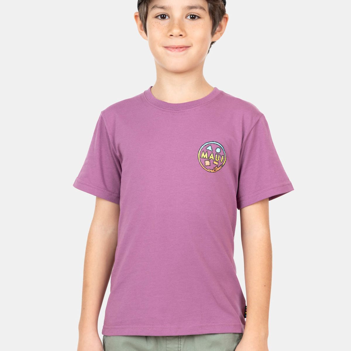 MAUI AND SONS - Polera MC Wafer Burdeo Niño Maui And Sons