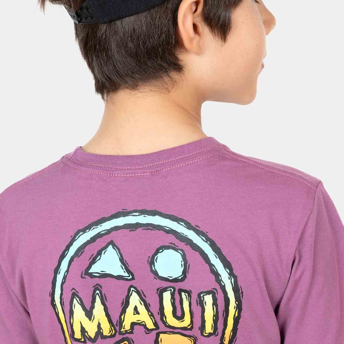 MAUI AND SONS - Polera MC Wafer Burdeo Niño Maui And Sons