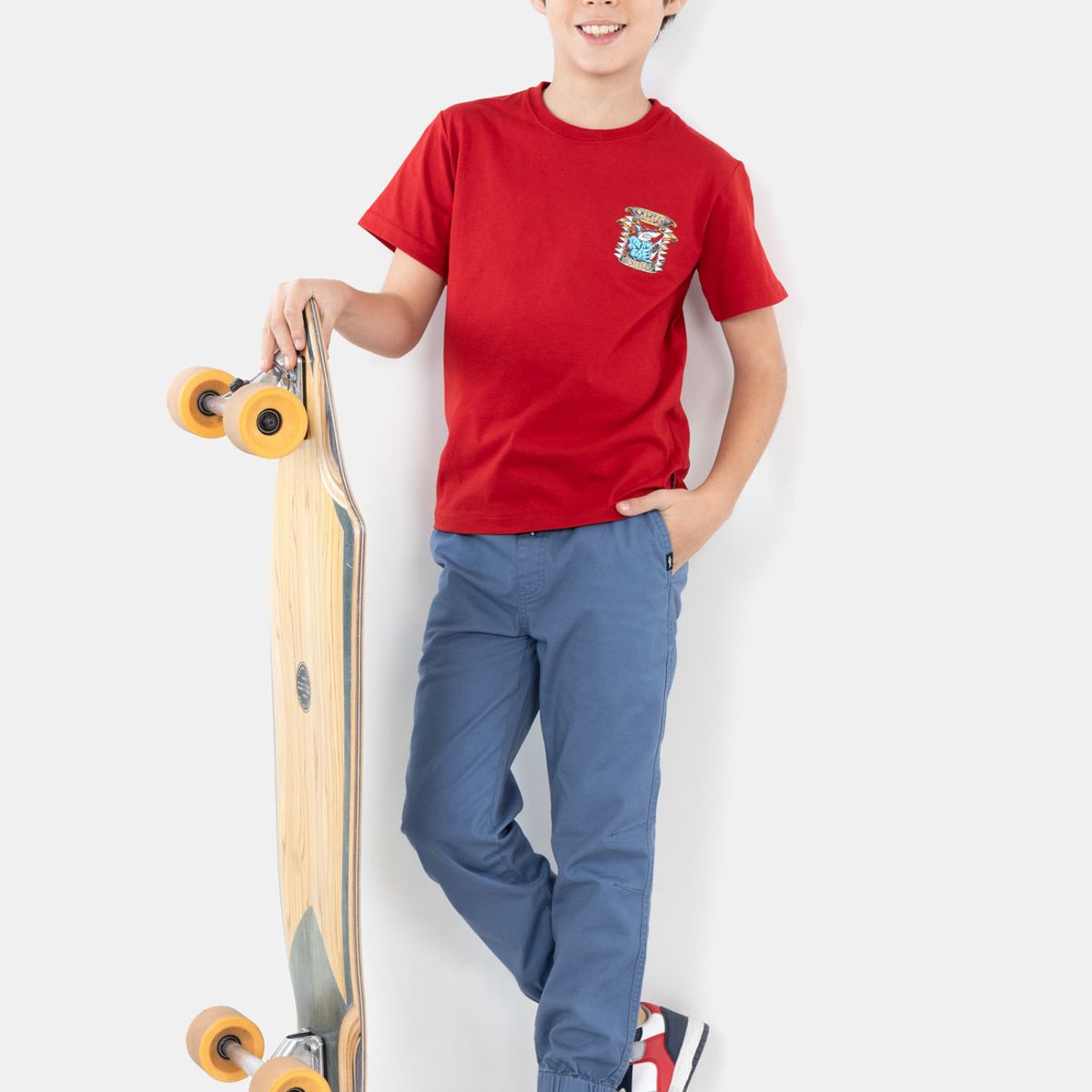 MAUI AND SONS - Polera MC Tribe Surf Rojo Niño Maui And Sons