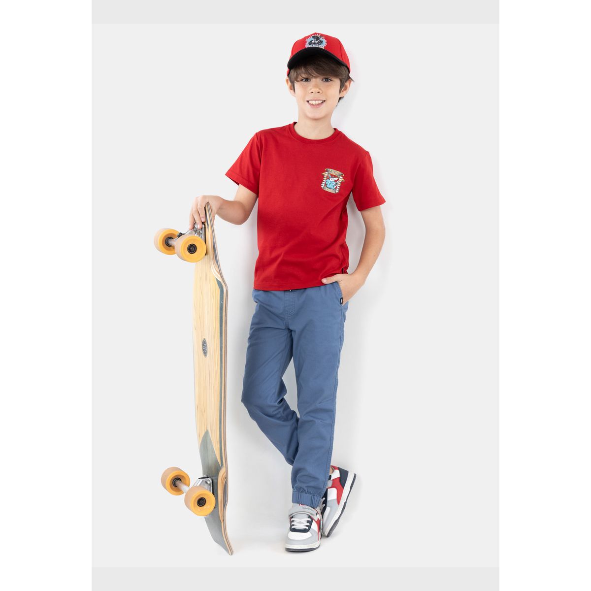 MAUI AND SONS - Polera MC Tribe Surf Rojo Niño Maui And Sons