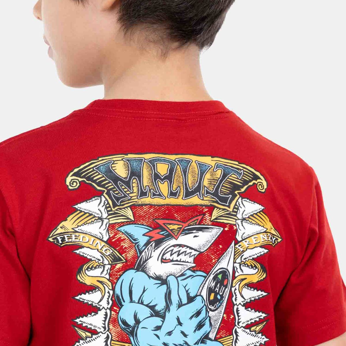 MAUI AND SONS - Polera MC Tribe Surf Rojo Niño Maui And Sons