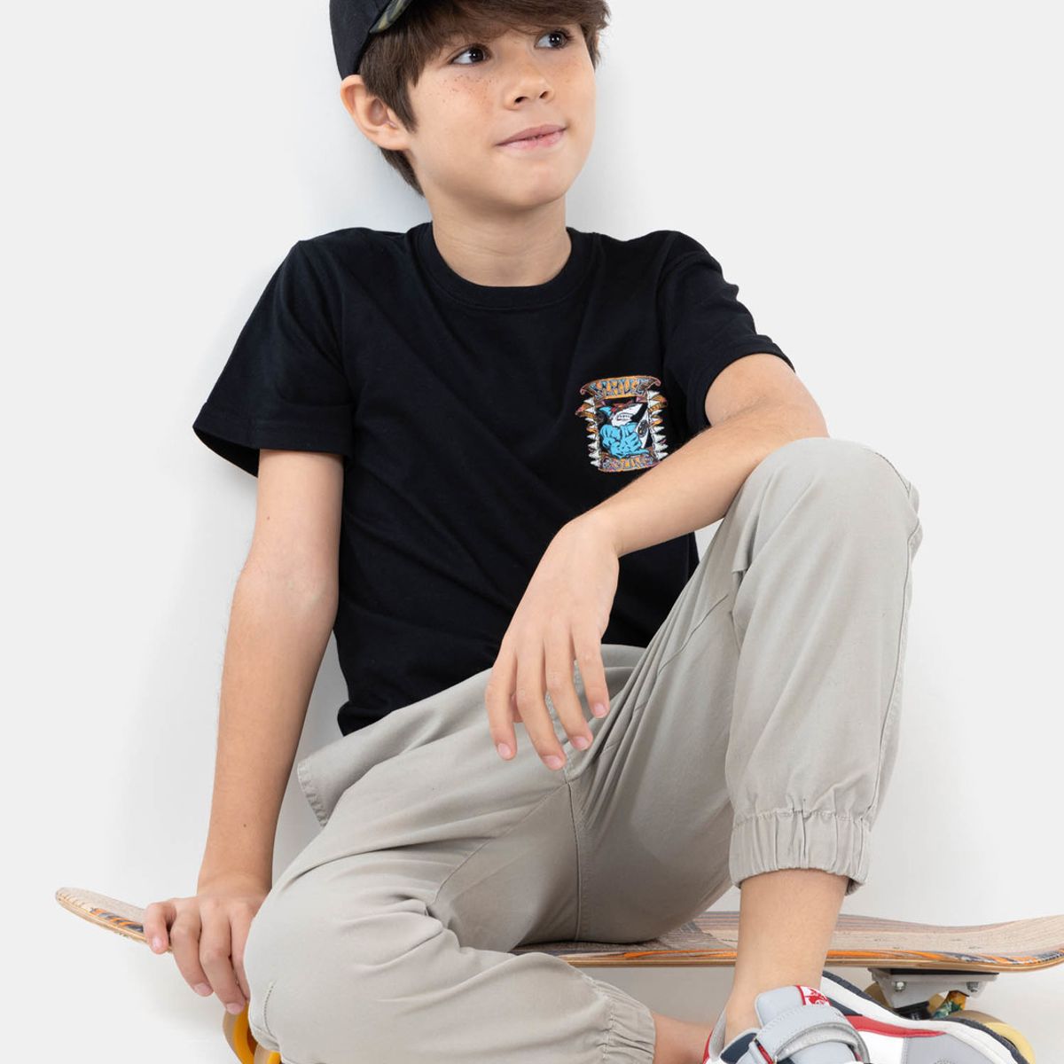 MAUI AND SONS - Polera MC Tribe Surf Negro Niño Maui And Sons