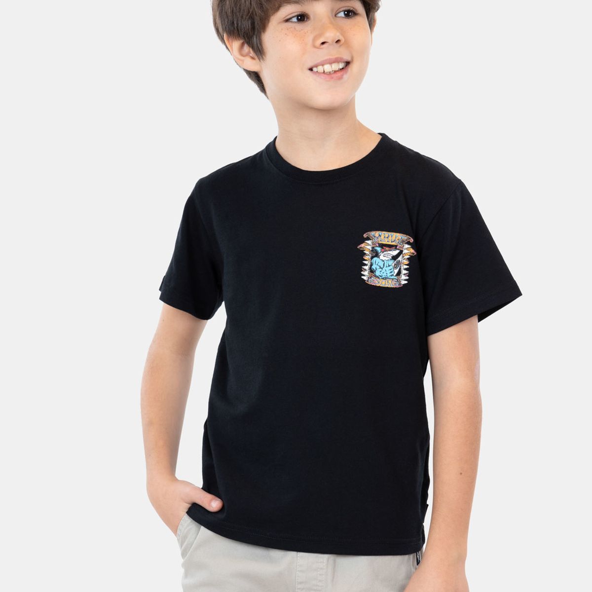 MAUI AND SONS - Polera MC Tribe Surf Negro Niño Maui And Sons