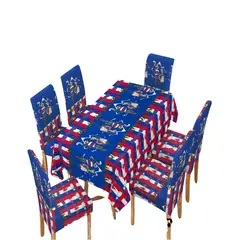 GENERICO - Mantel Mas 6 Fundas De Sillas Fechas Patrias 140x220cm 03