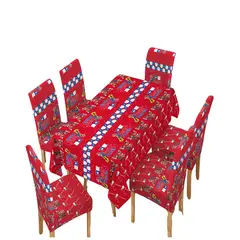 GENERICO - Mantel Mas 6 Fundas De Sillas Fechas Patrias 140x220cm 04