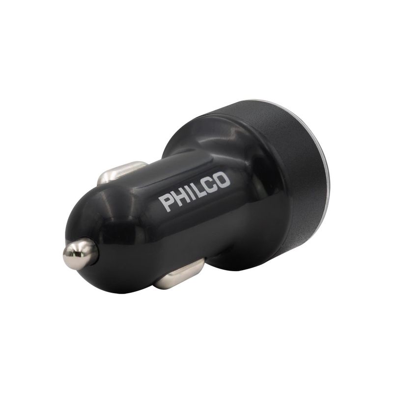 PHILCO - Cargador de Auto USB QC30 c Pantalla LED Philco