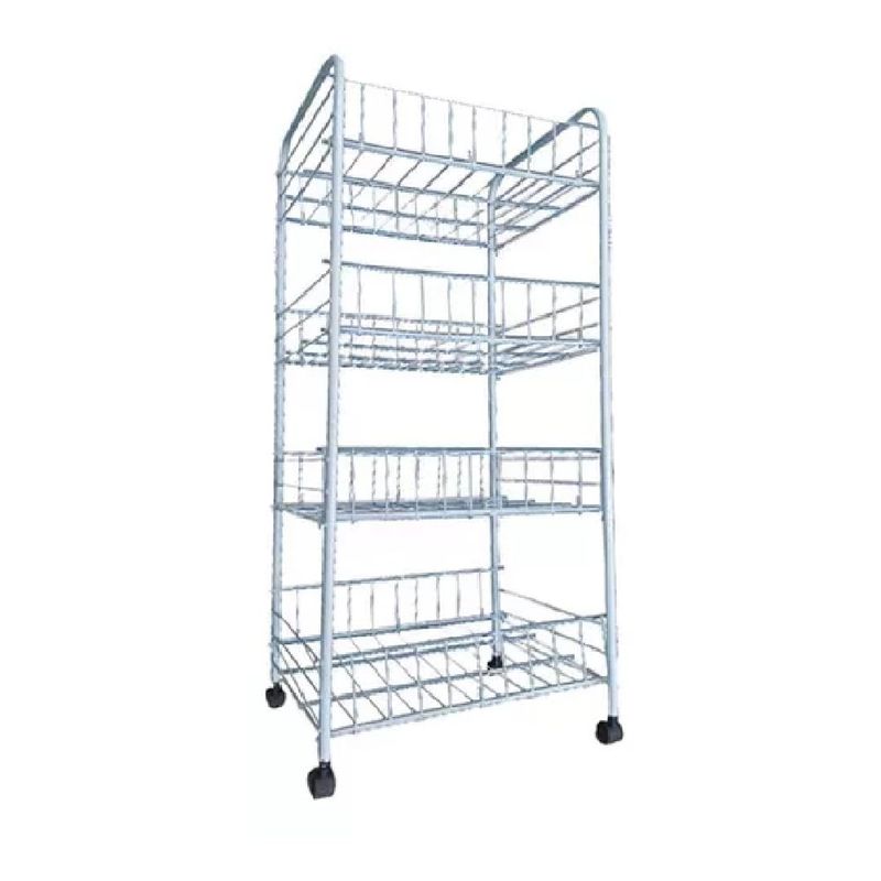 ANGELES DEL HOGAR - Carro Organizador 4 ruedas 4 niveles Cocina Verduras
