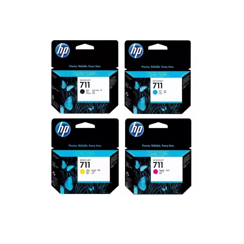 HP - Pack Cartuchos Hp 711XL Negro + 711 Colores N/M/C/Y