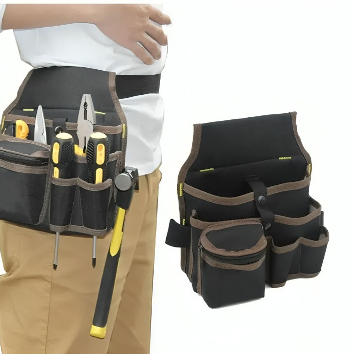 OEM - Bolsa Coleto Porta Herramientas 7 Bolsillos Martillo