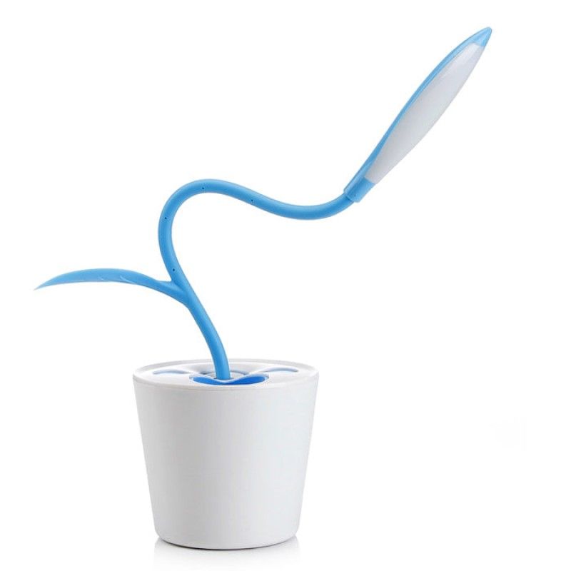 TEMPORA - Lámpara sobremesa planta azul LED