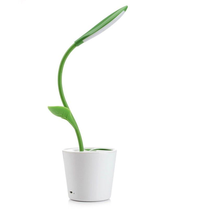 TEMPORA - Lámpara sobremesa planta verde oscuro LED