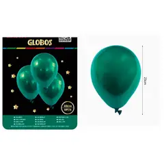 GENERICO - Globo Helio Verde Azulado 23cm