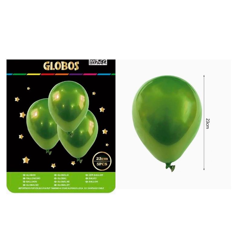 GENERICO - Globo Helio Verde 23cm