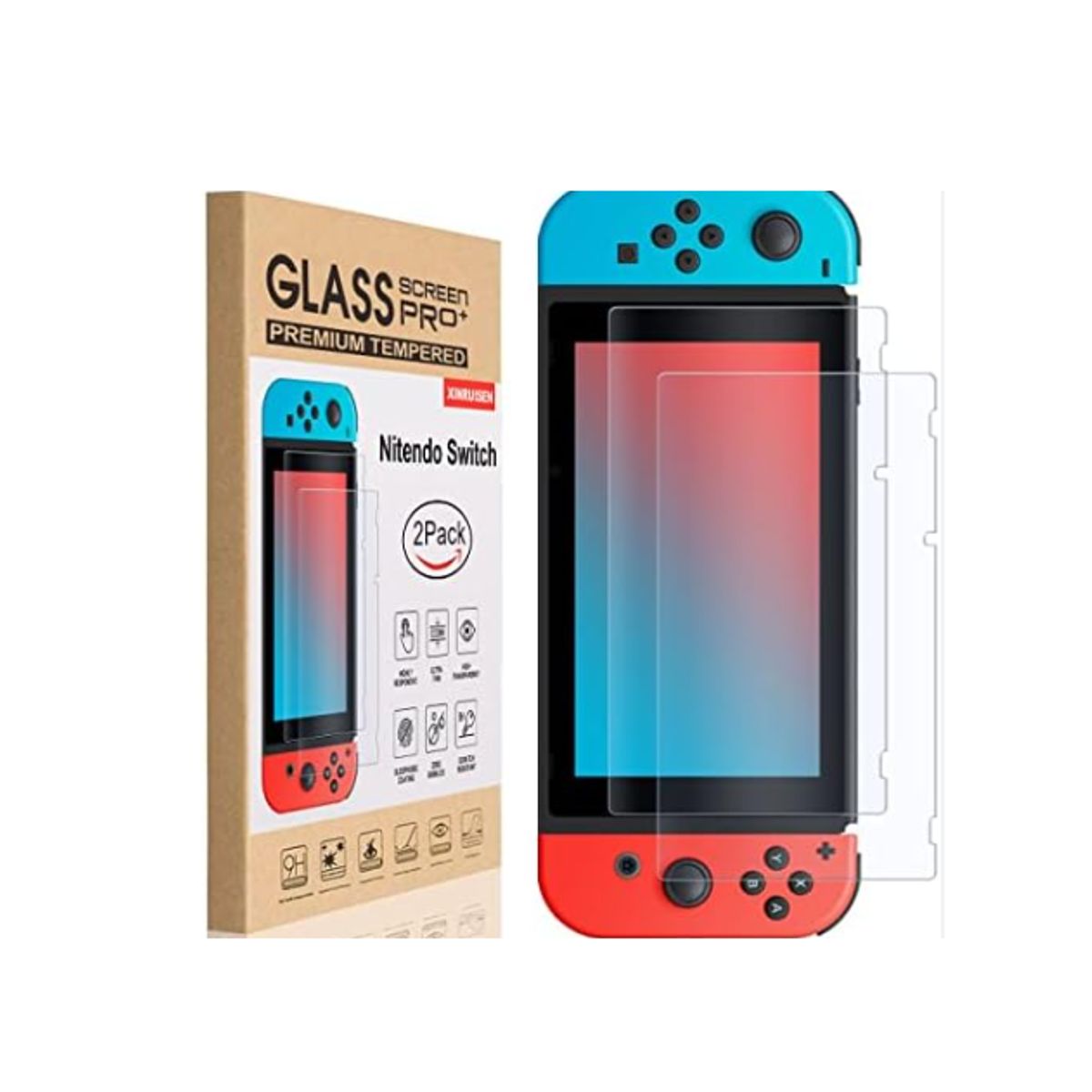 GENERICO - Vidrio Templado Glasspro Compatible Pantalla Nintendo Switch