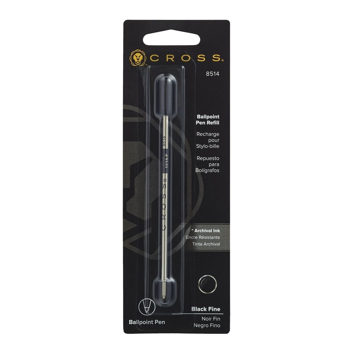 CROSS - Pack 2 Repuestos Bolígrafos BP Cross Negro Fino