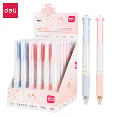 DELI - Pack 36 Lápiz pasta bolígrafo multicolor 4 colores 07mm