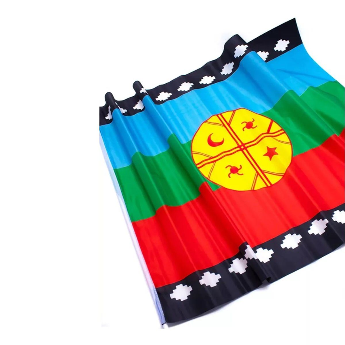 GENERICO - X3 Bandera Mapuche Chilena Bandera Chile Mediana 90x145 Tela