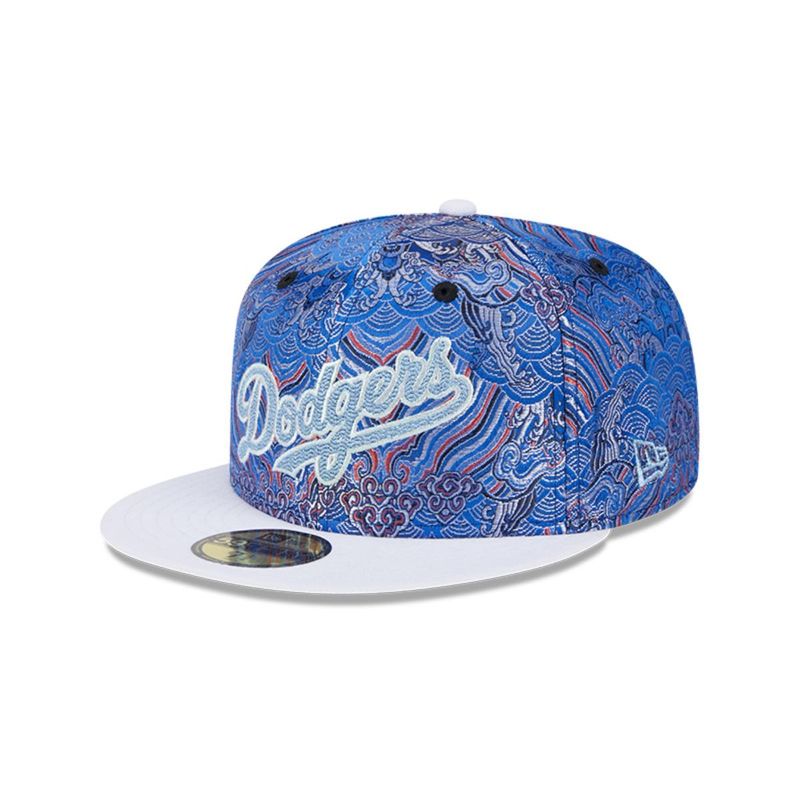 NEW ERA - Gorra 59fifty MLB Los Angeles Dodgers Wave Fill Blue