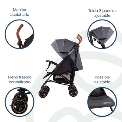 Imagen 2 del producto Coche Paragua Magic Ride Fiesta Gris