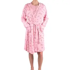 MPROPIA - Conjunto Camisa Dormir Más Bata Mujer Calidad Premium 532