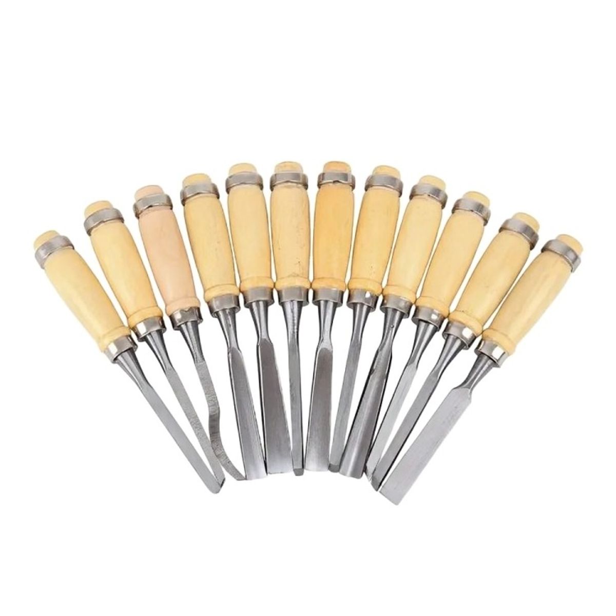 OEM - Juego De Cinceles Para Tallar Madera Gubia 12 Pcs