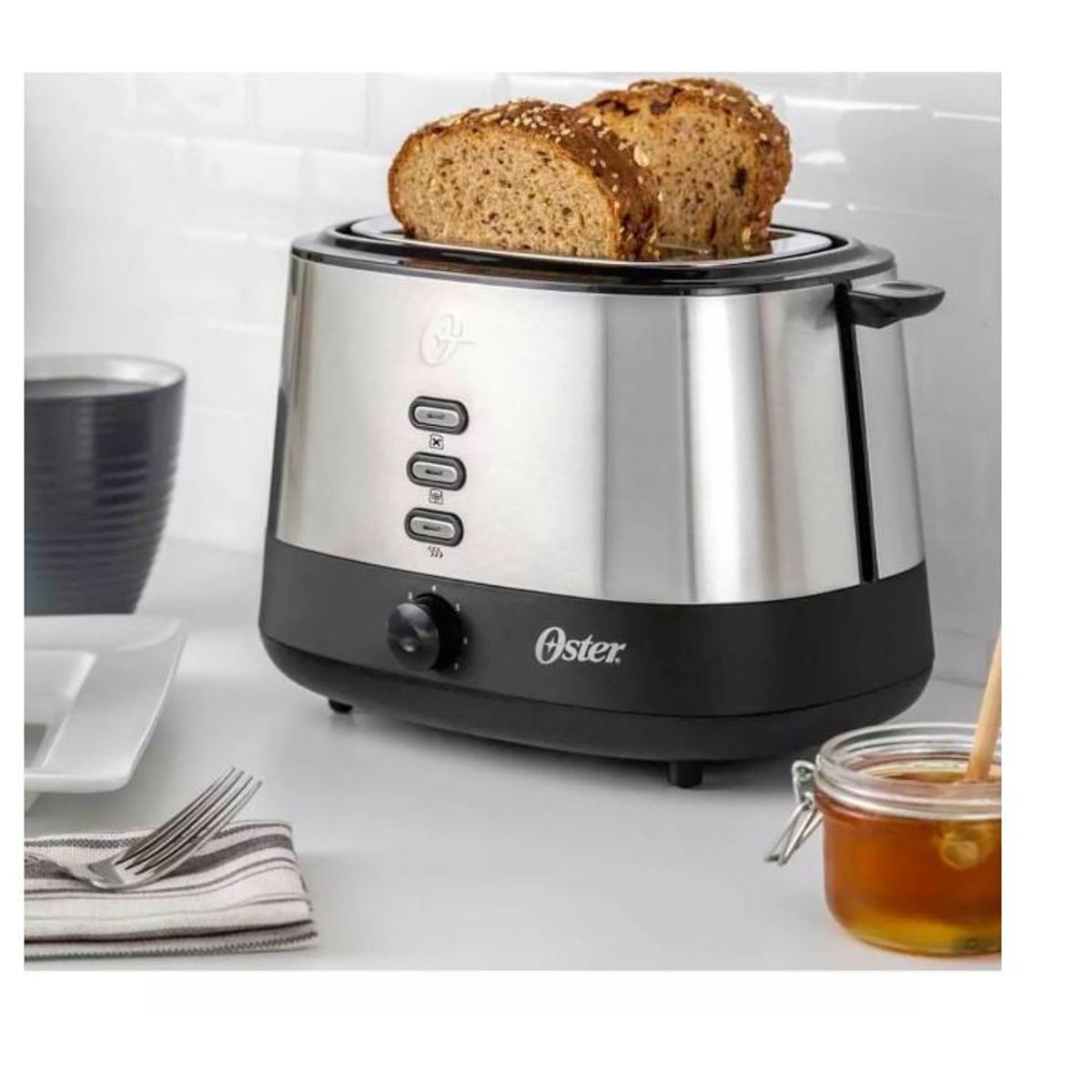 OSTER - Tostadora Oster® 2 Rebanadas En Acero Inoxidable Tssttr500
