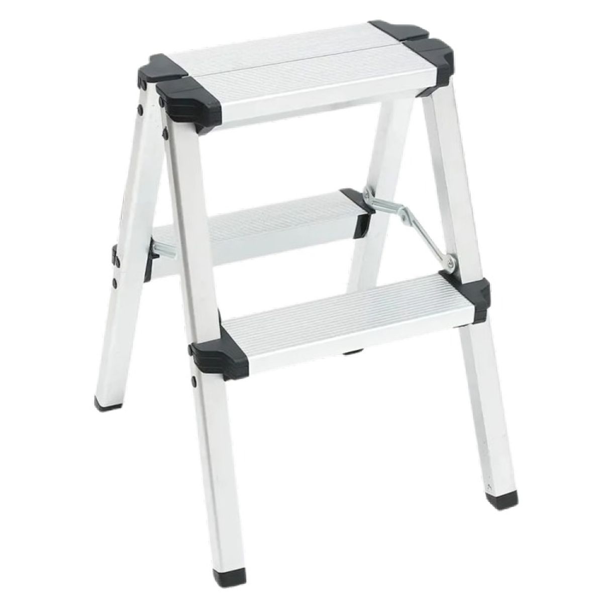 OEM - Escalera Taburete Plegable 2 Peldaños Aluminio