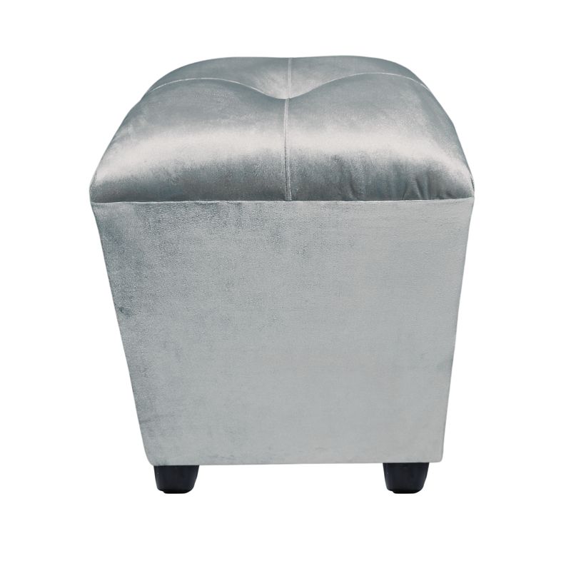 GENERICO - Pouf Gris Felpa 40x40x45 Muebles Rimar