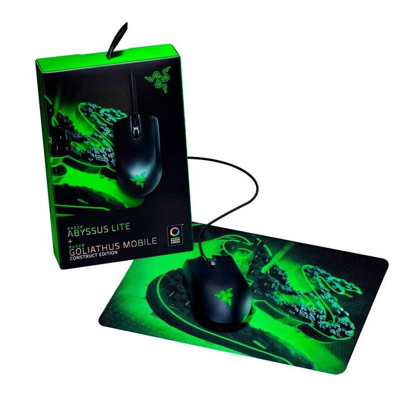 RAZER - KIT GAMER RAZER ABYSSUS LITE 6400 DPI + MOUSEPAD GOLIATHUS