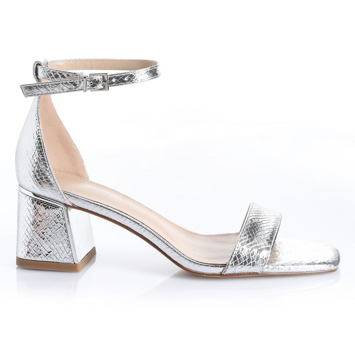 VIA UNO - Sandalia Mujer Plata Via Uno 22532604