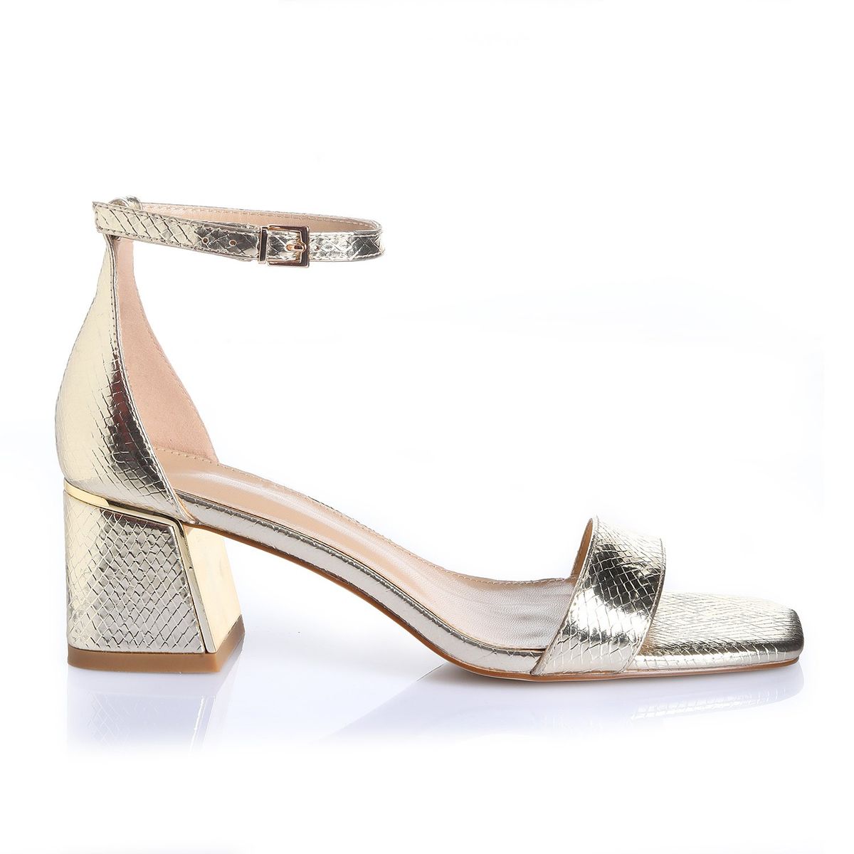 VIA UNO - Sandalia Mujer Dorado Via Uno 22532604