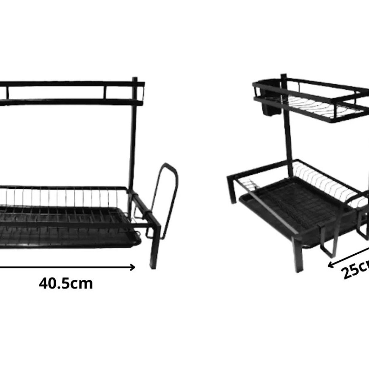 GENERICO - Escurridor De Platos 2 Pisos Metal Rack 14 platos